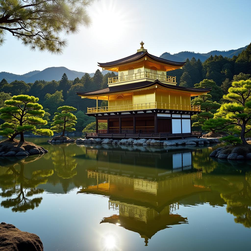 The Golden Pavilion (Kinkaku-ji) in Kyoto