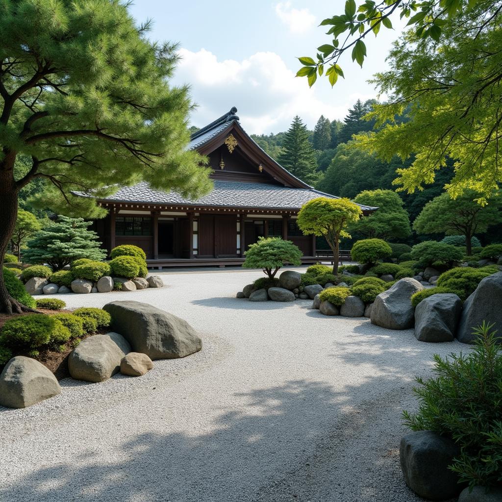 Zen Garden in Kyoto Temple