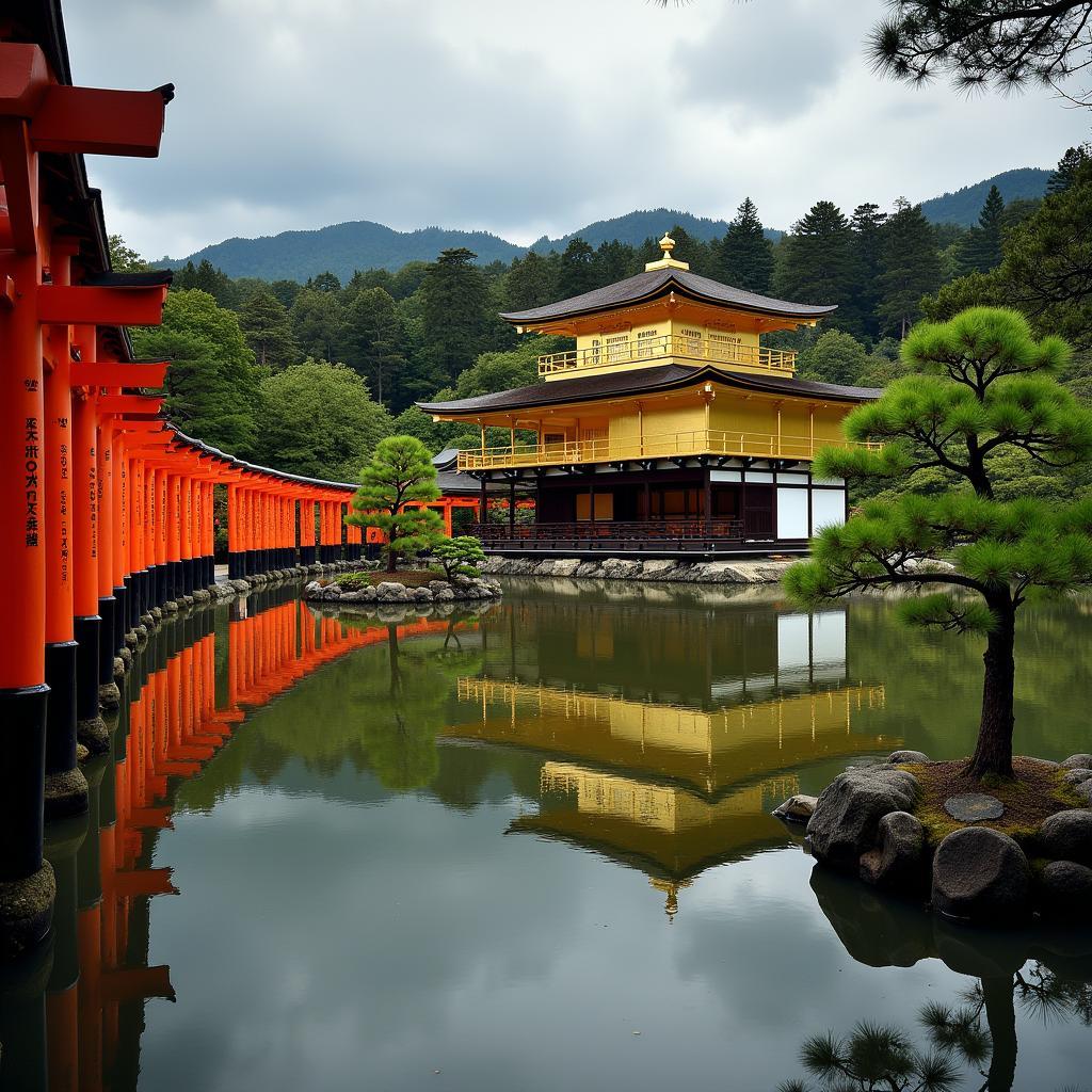 Kyoto's serene temples and vibrant shrines: A journey through history.