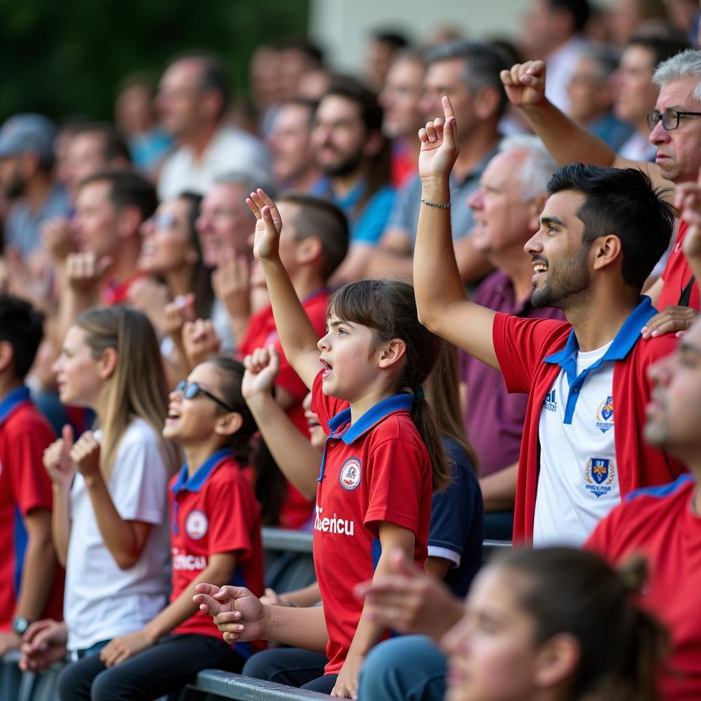 Fans at the match