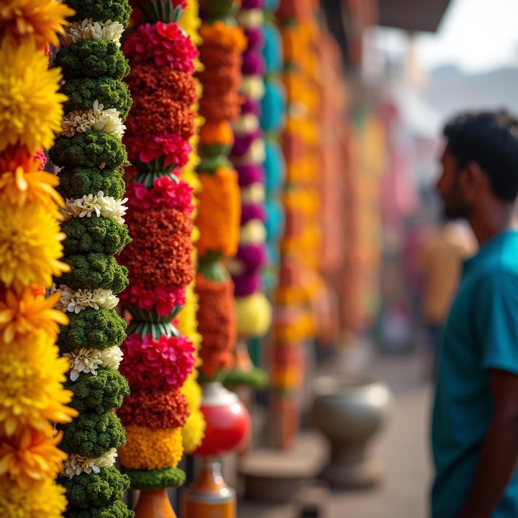 Vibrant Flower Market in Madurai