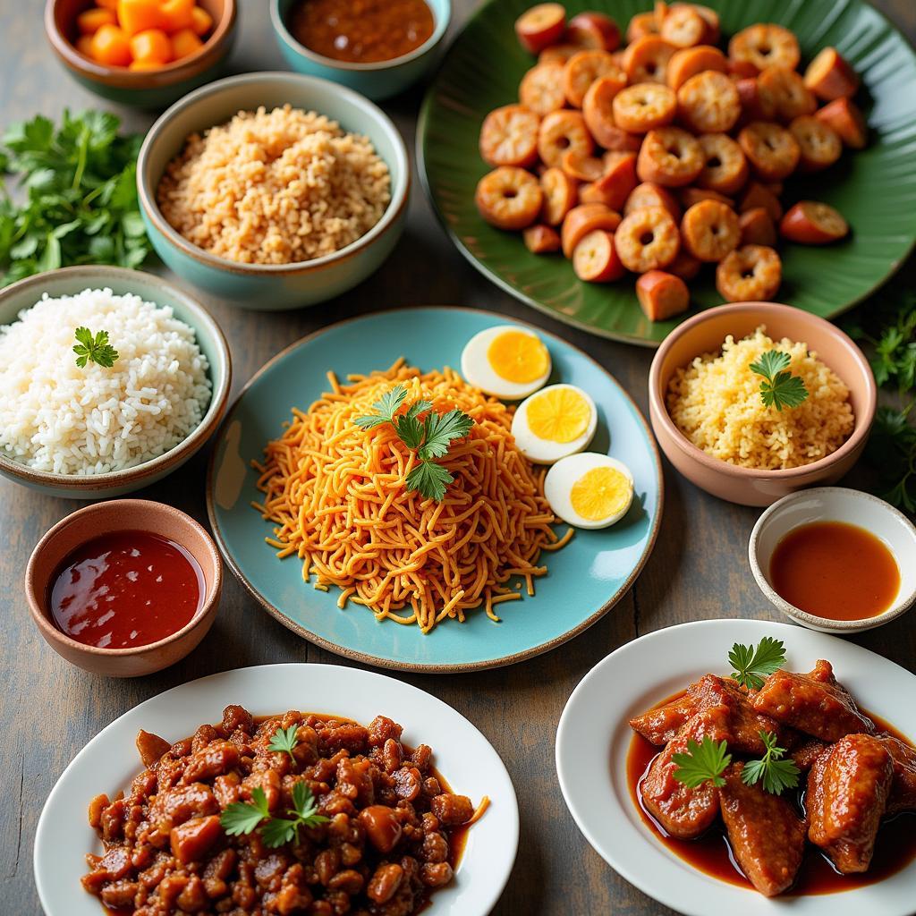 Variety of Malaysian Dishes