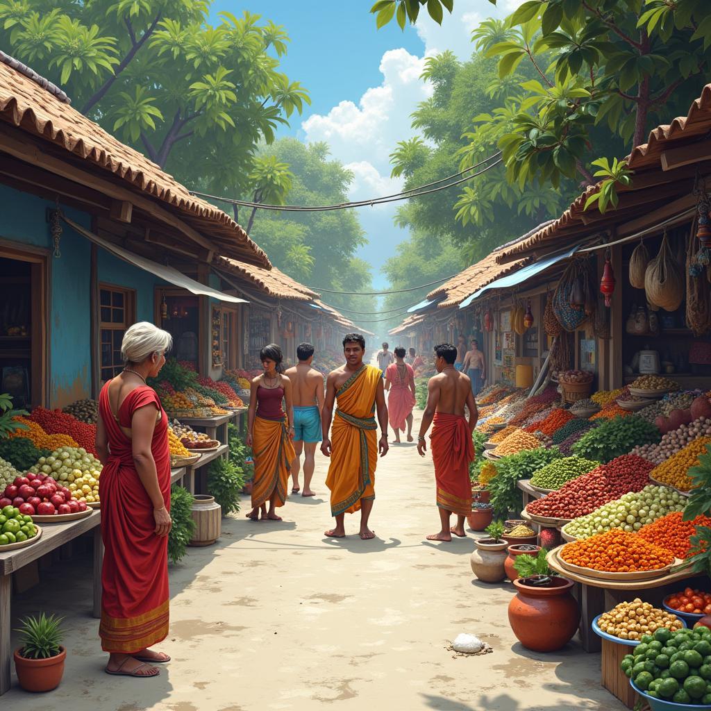 Exploring a vibrant local market in the Maldives