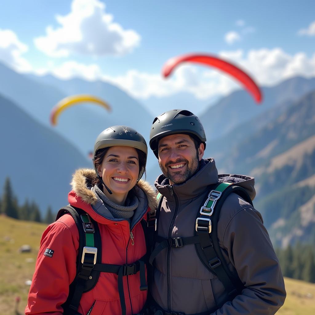 Couple participating in adventure activities in Manali