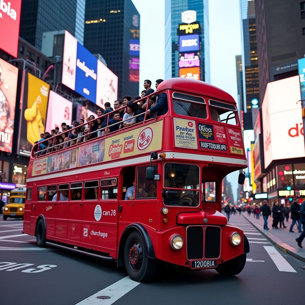 Manhattan City Tour Bus in Times Square