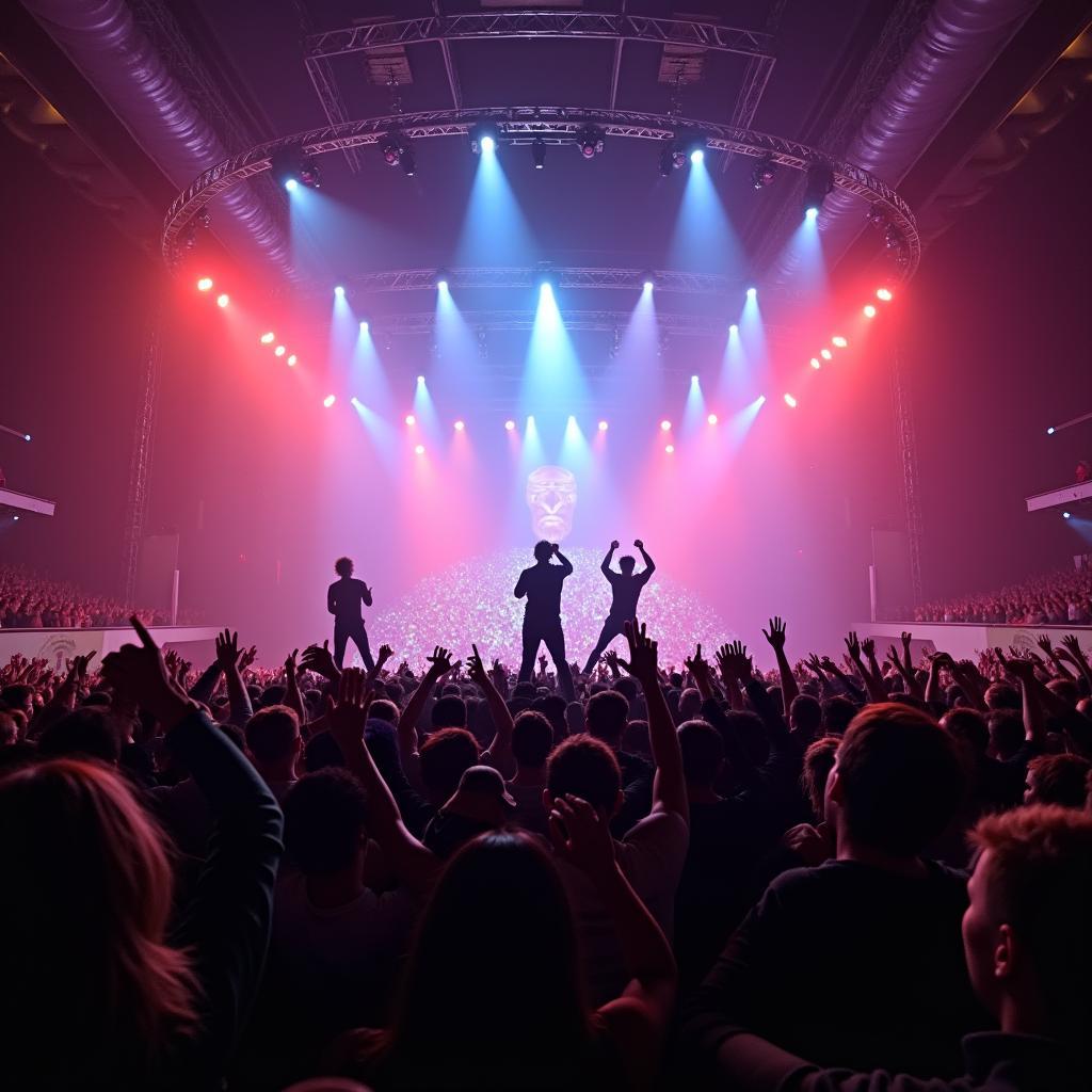 Mayday band performing live on stage at the Tokyo Dome