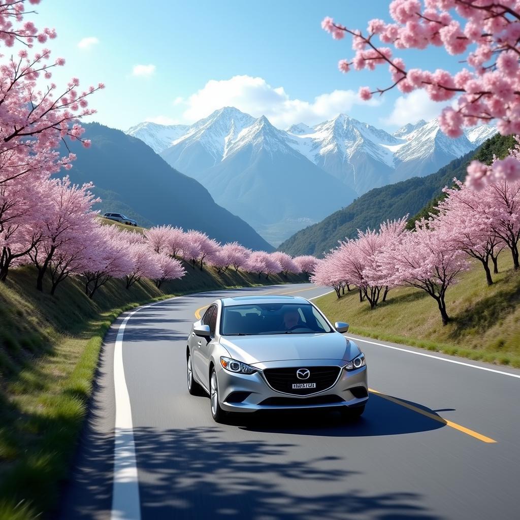 Mazda6 i Touring Plus on a scenic Japanese mountain road