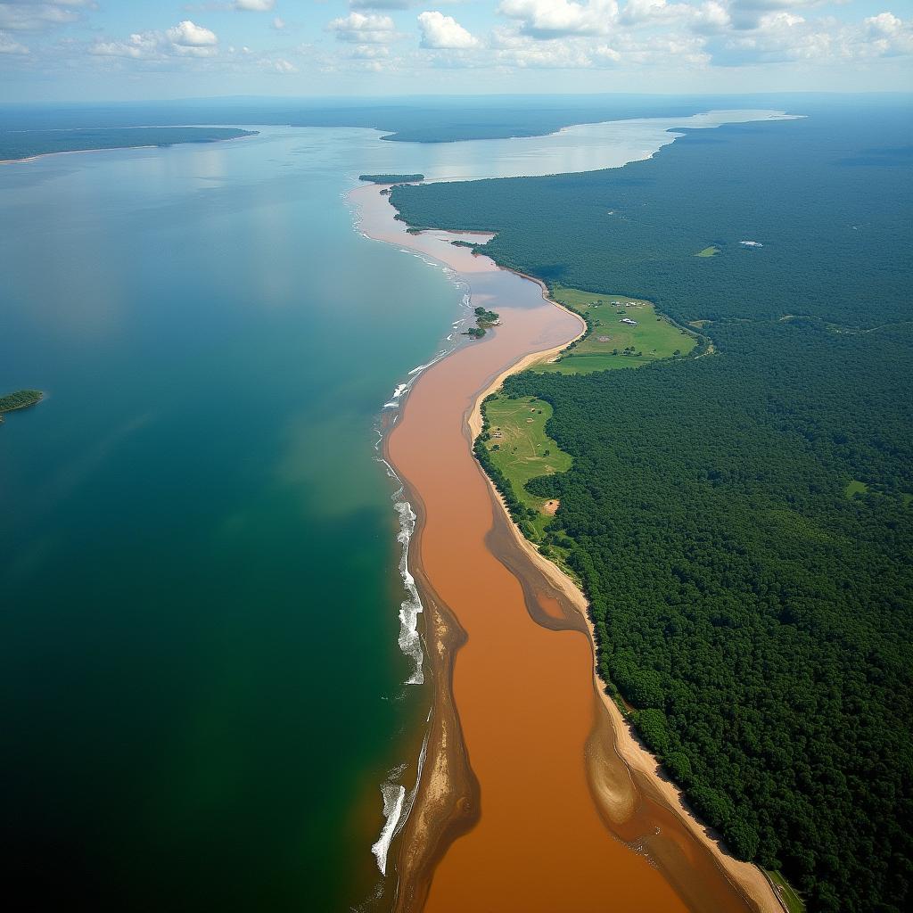 Meeting of Waters Amazon River Manaus