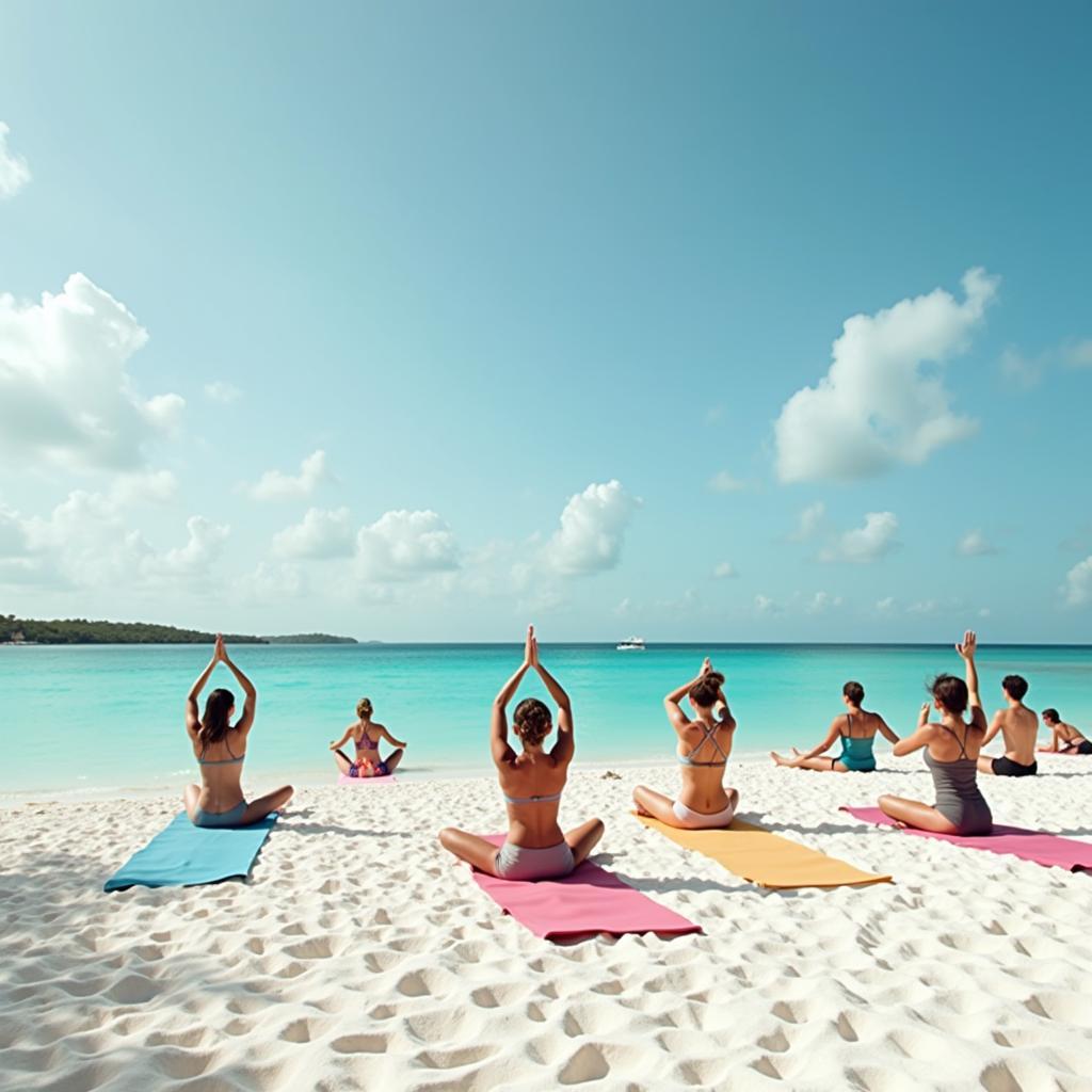 Relaxing at a yoga retreat in Tulum