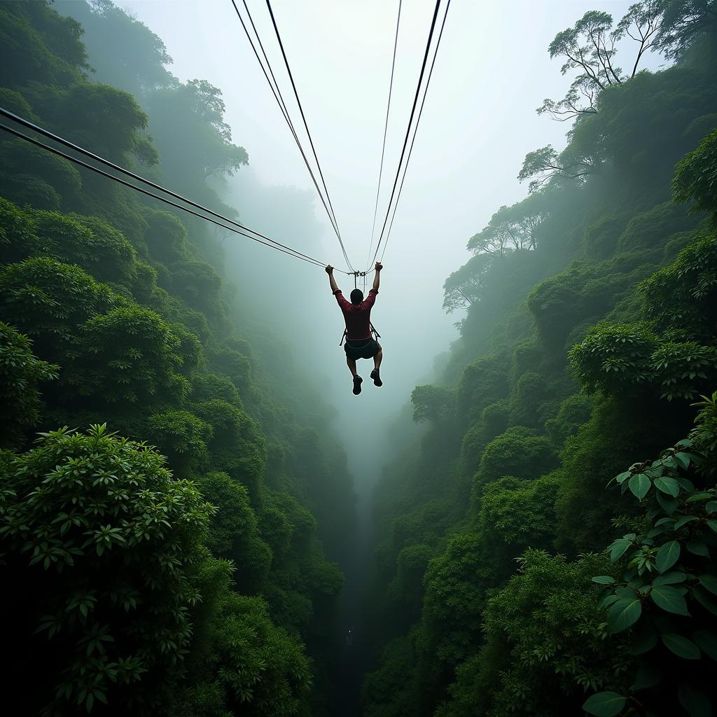 Ziplining Through Monteverde Cloud Forest