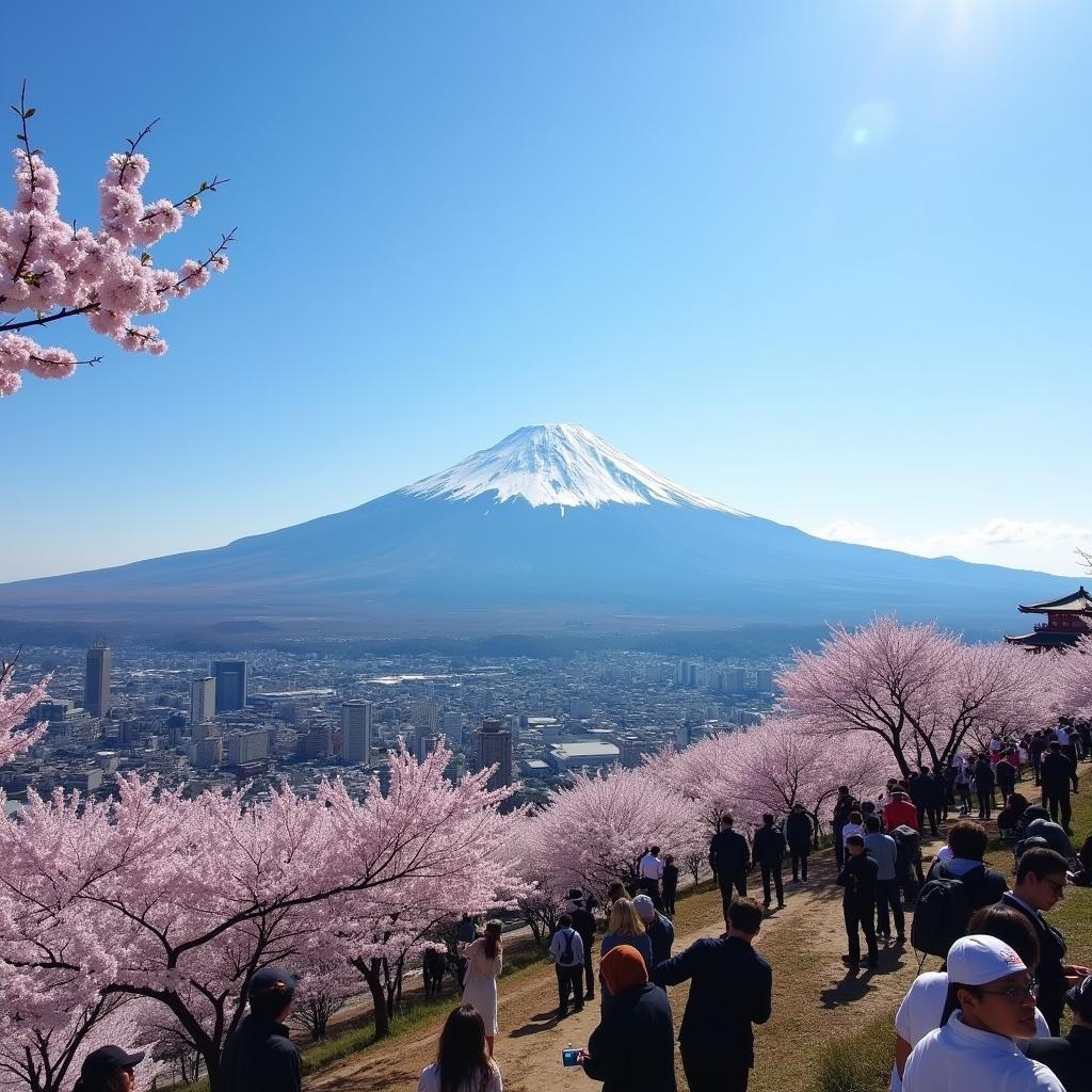 Panoramic View of Mount Fuji during the 93 Carvajakl Global Tour