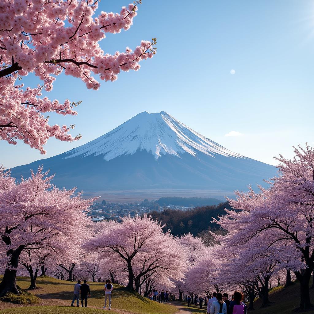 Mount Fuji with Cherry Blossoms - Mahalakshmi Tours