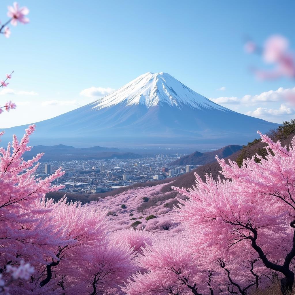 Mount Fuji during Cherry Blossom Season