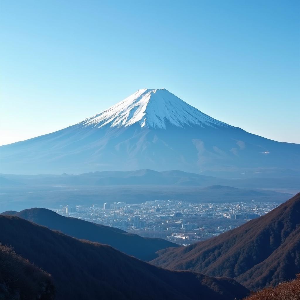 Majestic Mount Fuji in the Japanese Alps