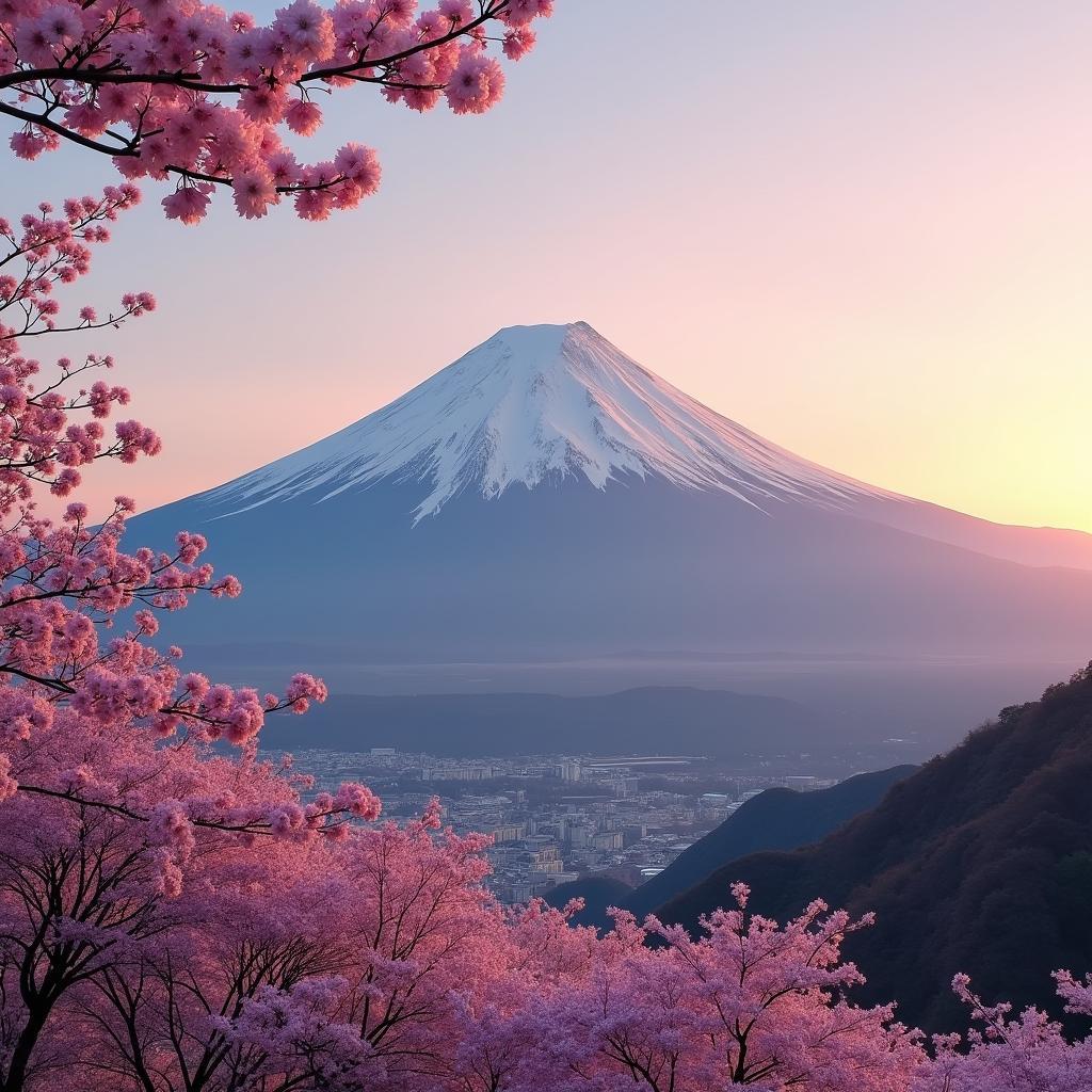 Mount Fuji sunrise in Japan