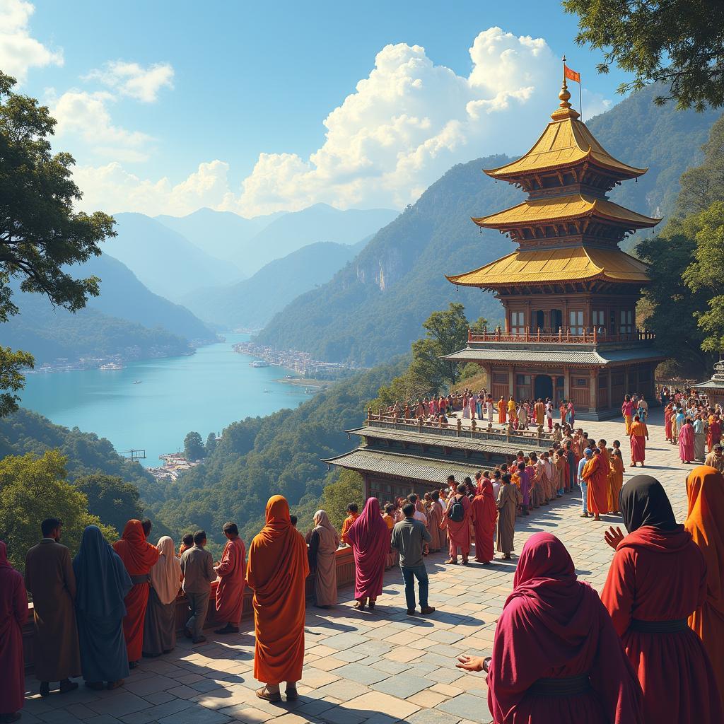 Pilgrims at Naina Devi Temple