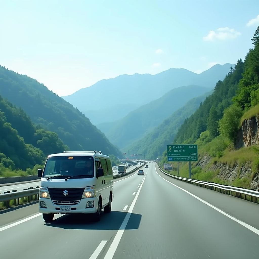 Navigating Japanese Expressways in a Suzuki