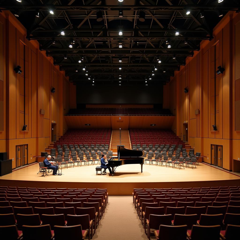 Interior view of a Japanese concert hall hosting a Neil Zaza performance