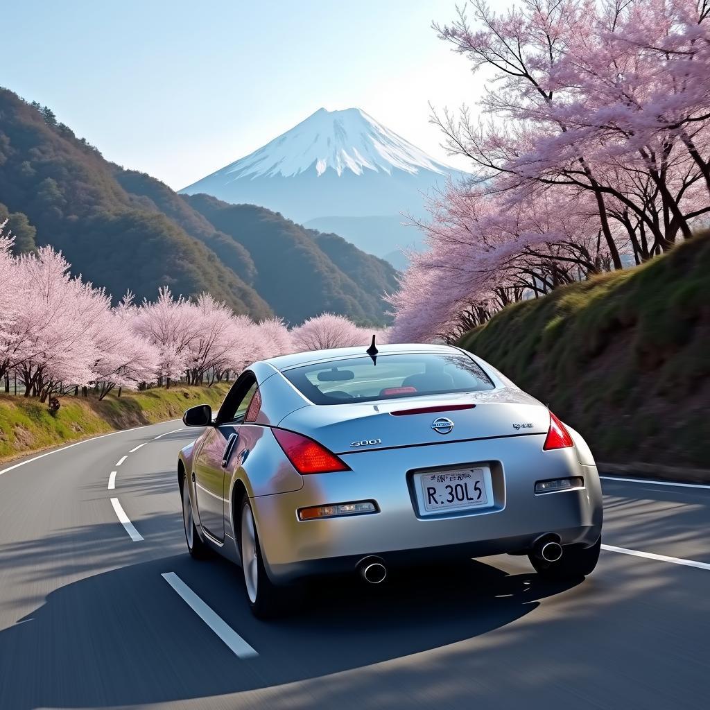 350z Touring on a Japanese Mountain Road