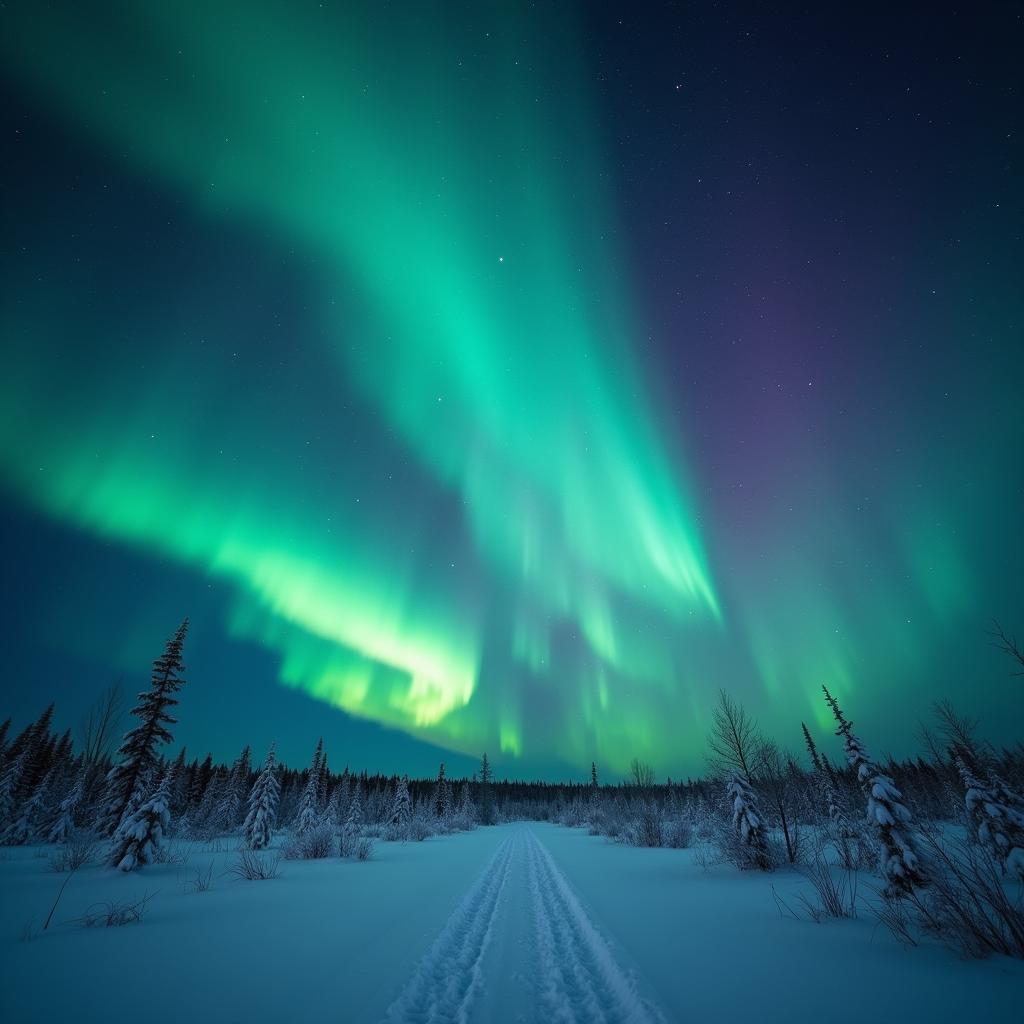 Mesmerizing Northern Lights Display over Lapland