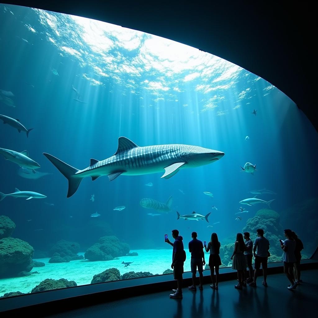 The main tank at Okinawa Churaumi Aquarium