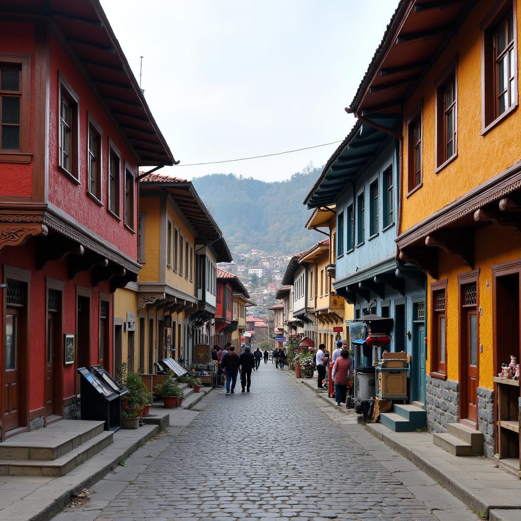 Exploring the colorful streets of Sololaki district in Old Tbilisi