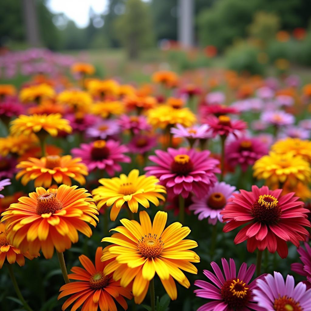 Colorful flower display at Ooty Botanical Garden