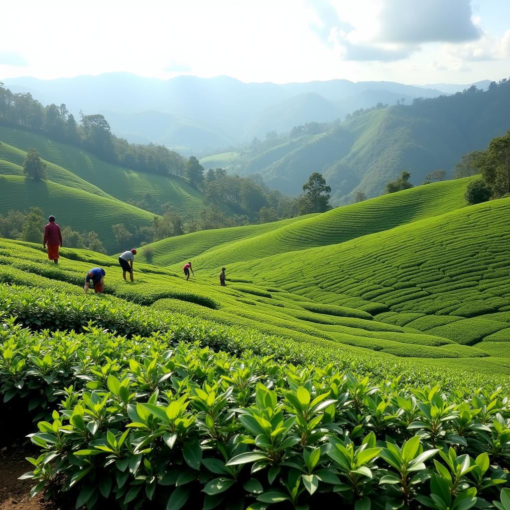 Scenic View of a Tea Plantation in Ooty