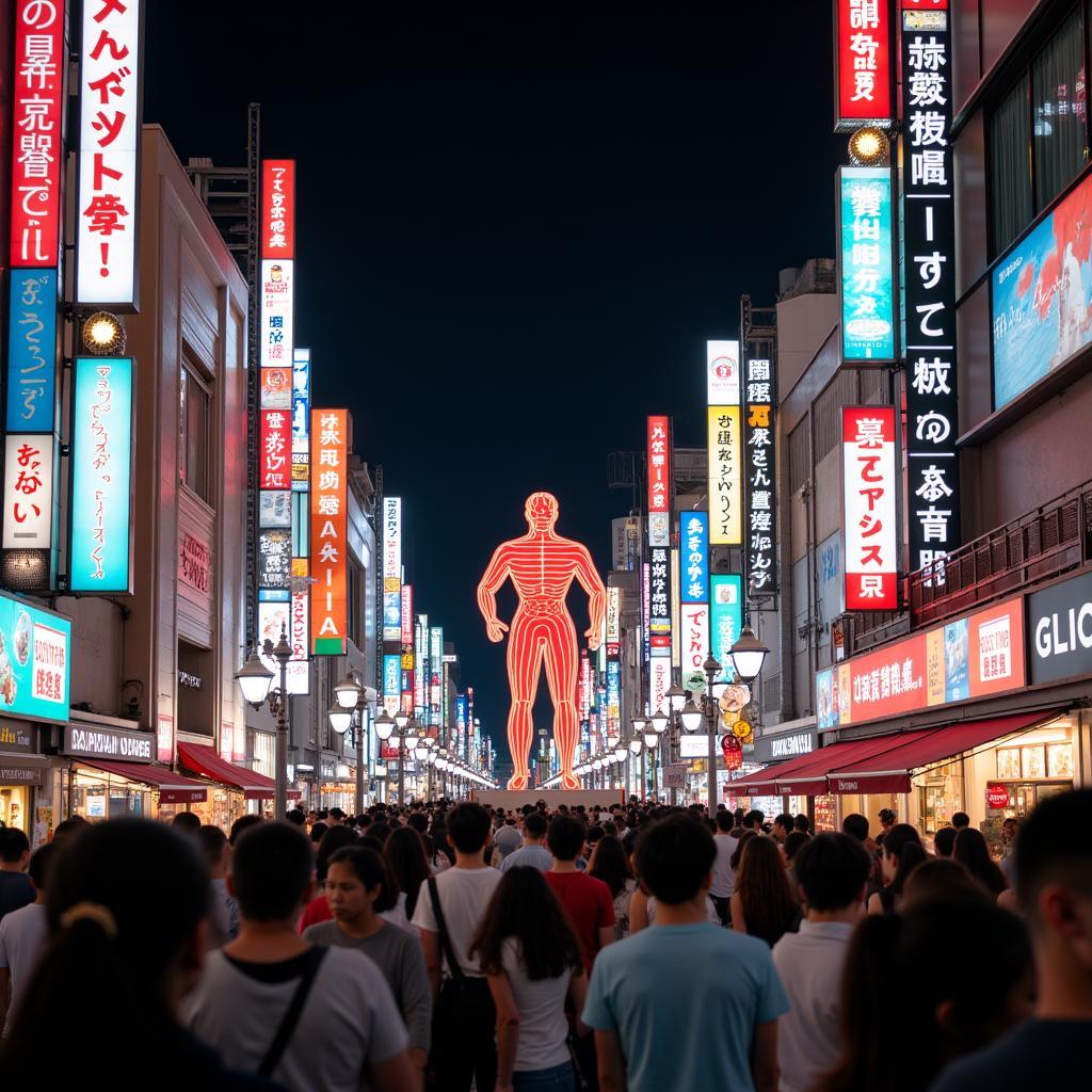 Dotonbori's vibrant nightlife