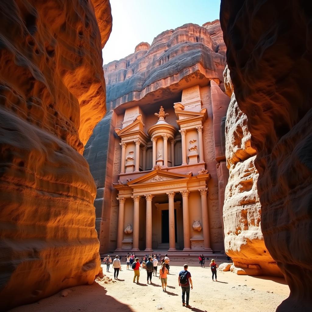 Petra Treasury in Jordan during a 3-day tour