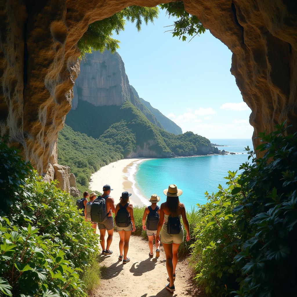 Exploring a secluded beach with a Phuket local tour guide