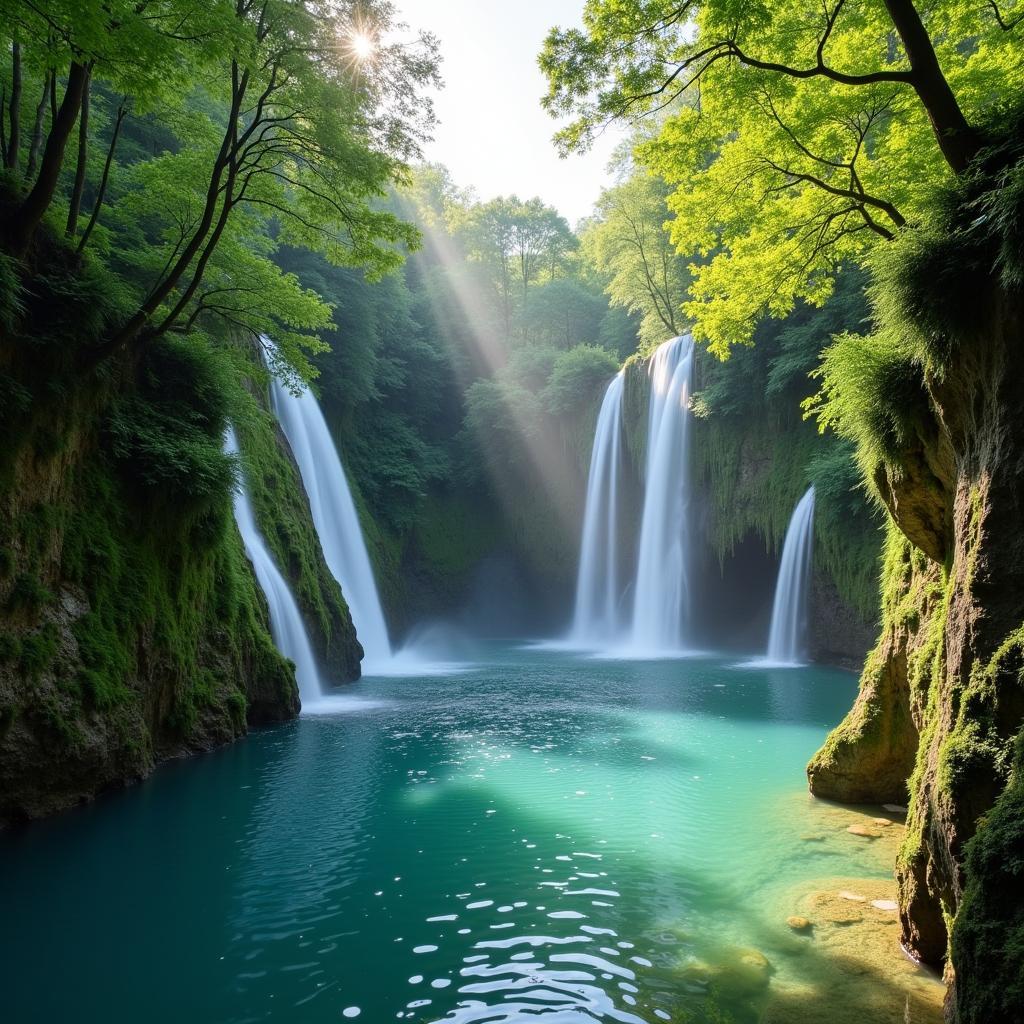 Plitvice Lakes Waterfall