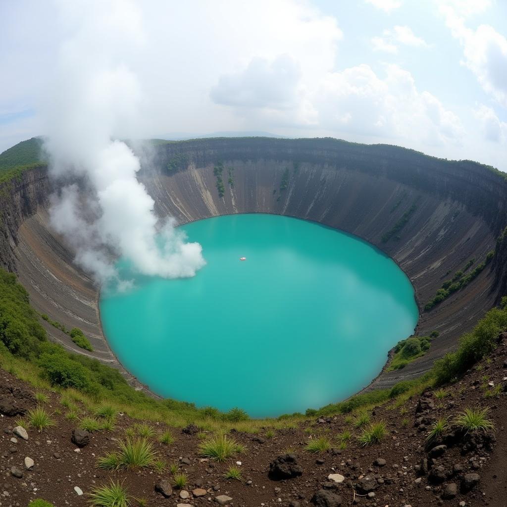 Poás Volcano Crater in Costa Rica