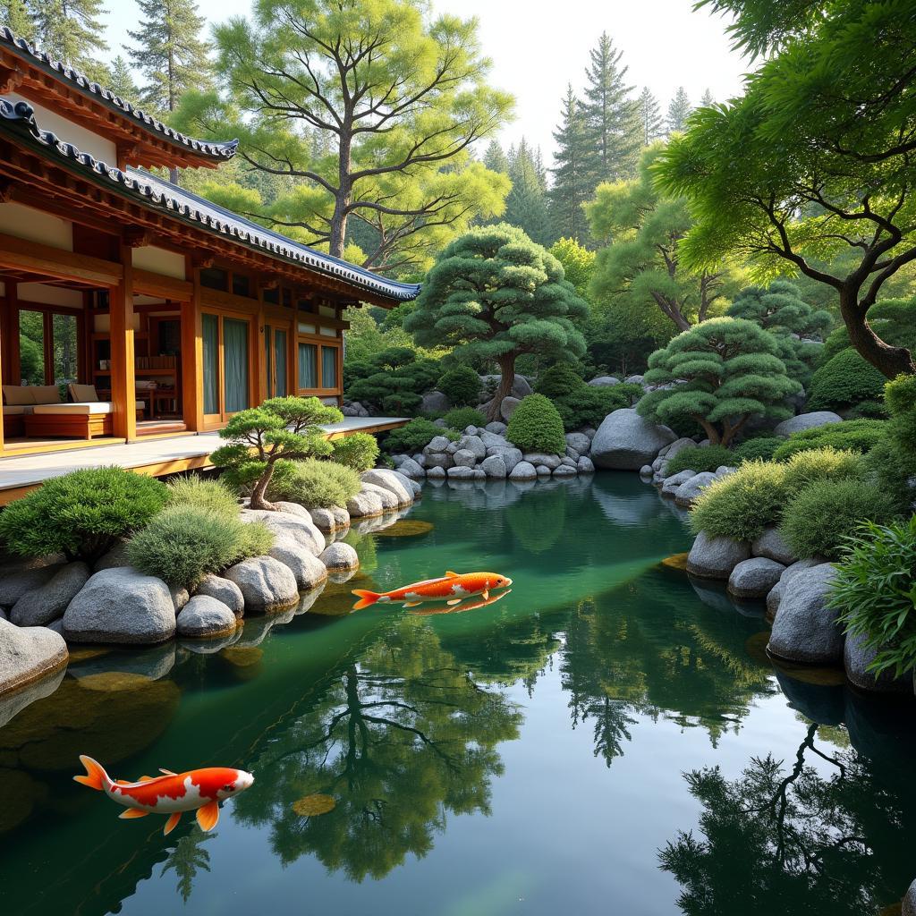 Tranquil Japanese Garden Post-Umrah