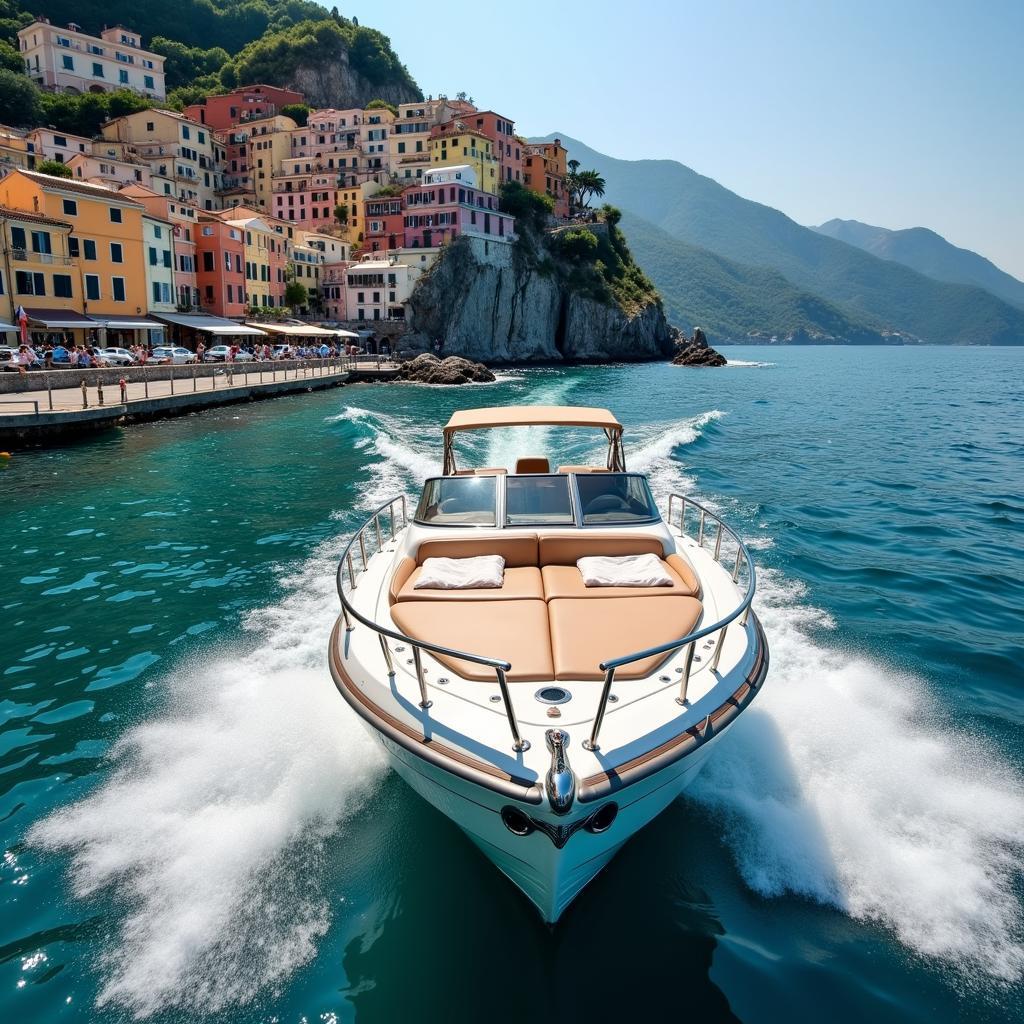 Private boat tour from Positano to Capri with stunning views of the Amalfi Coast