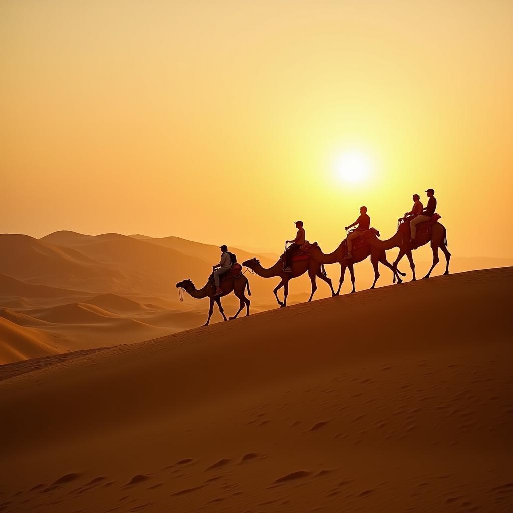 Camel Safari in the Thar Desert during a Rajasthan Tour