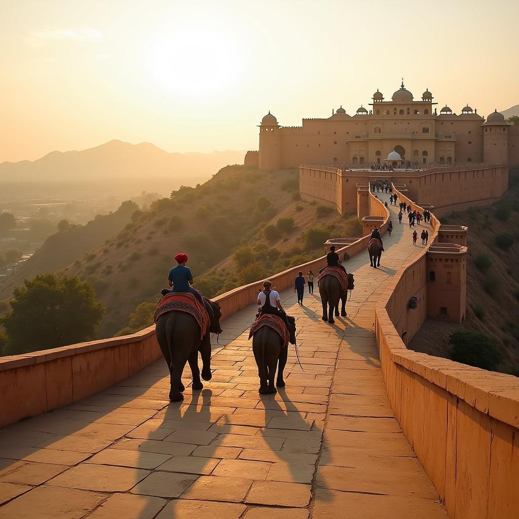 Amer Fort Jaipur on a Rajasthan Tour from Ahmedabad