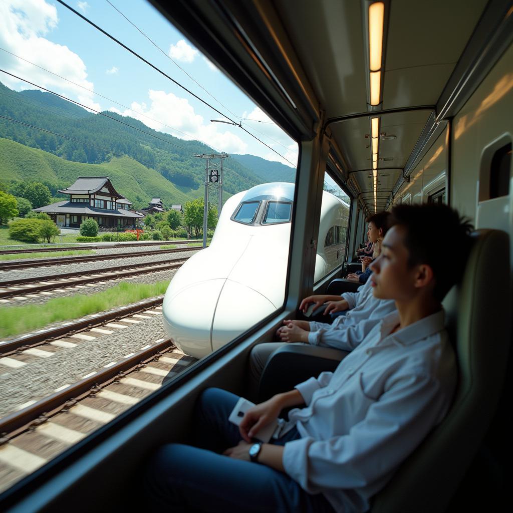 Riding the Shinkansen bullet train through Japan