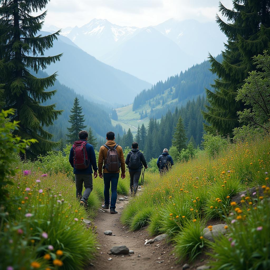 Trekking on a Nature Trail in Rishyap