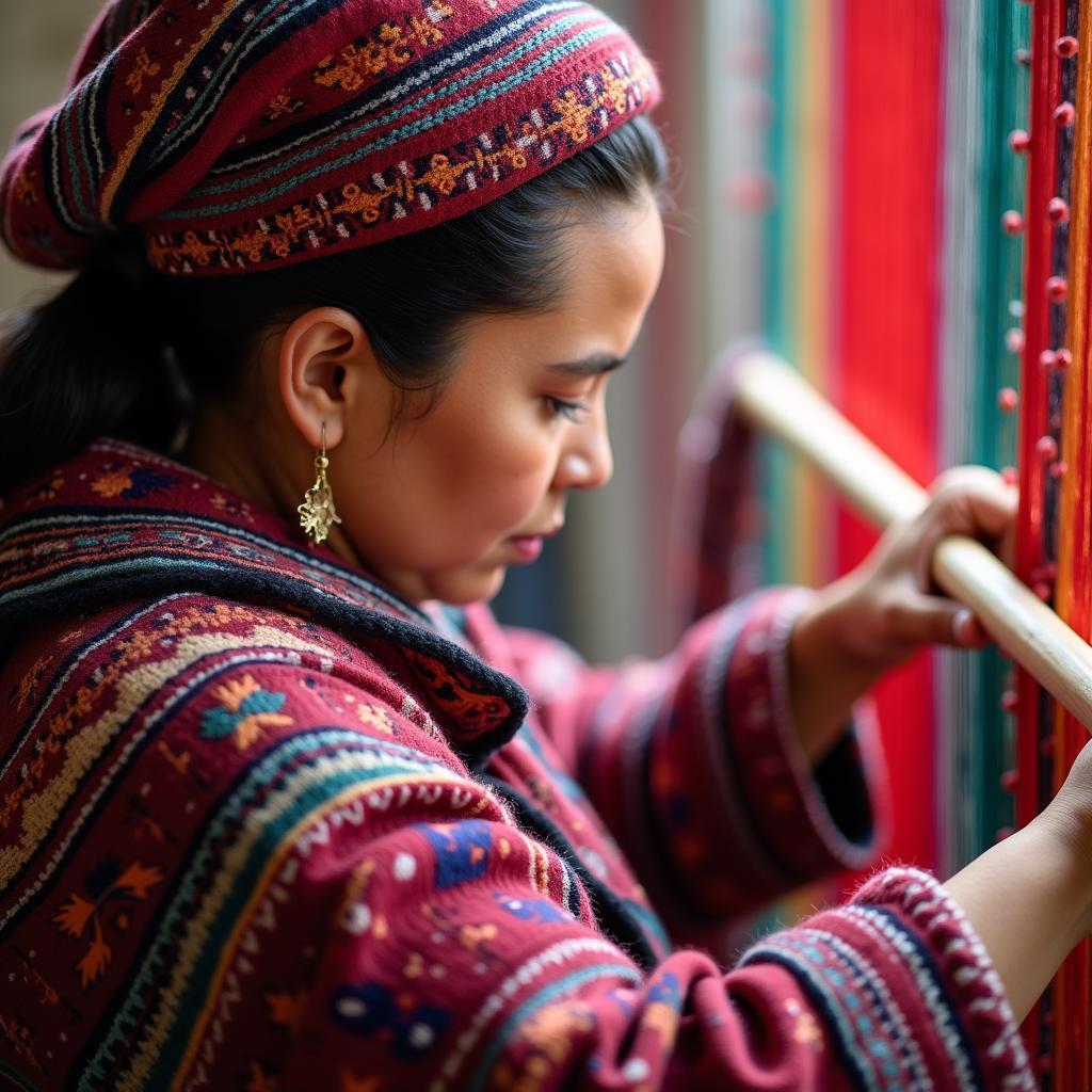 Traditional Weaving in Chinchero, Sacred Valley