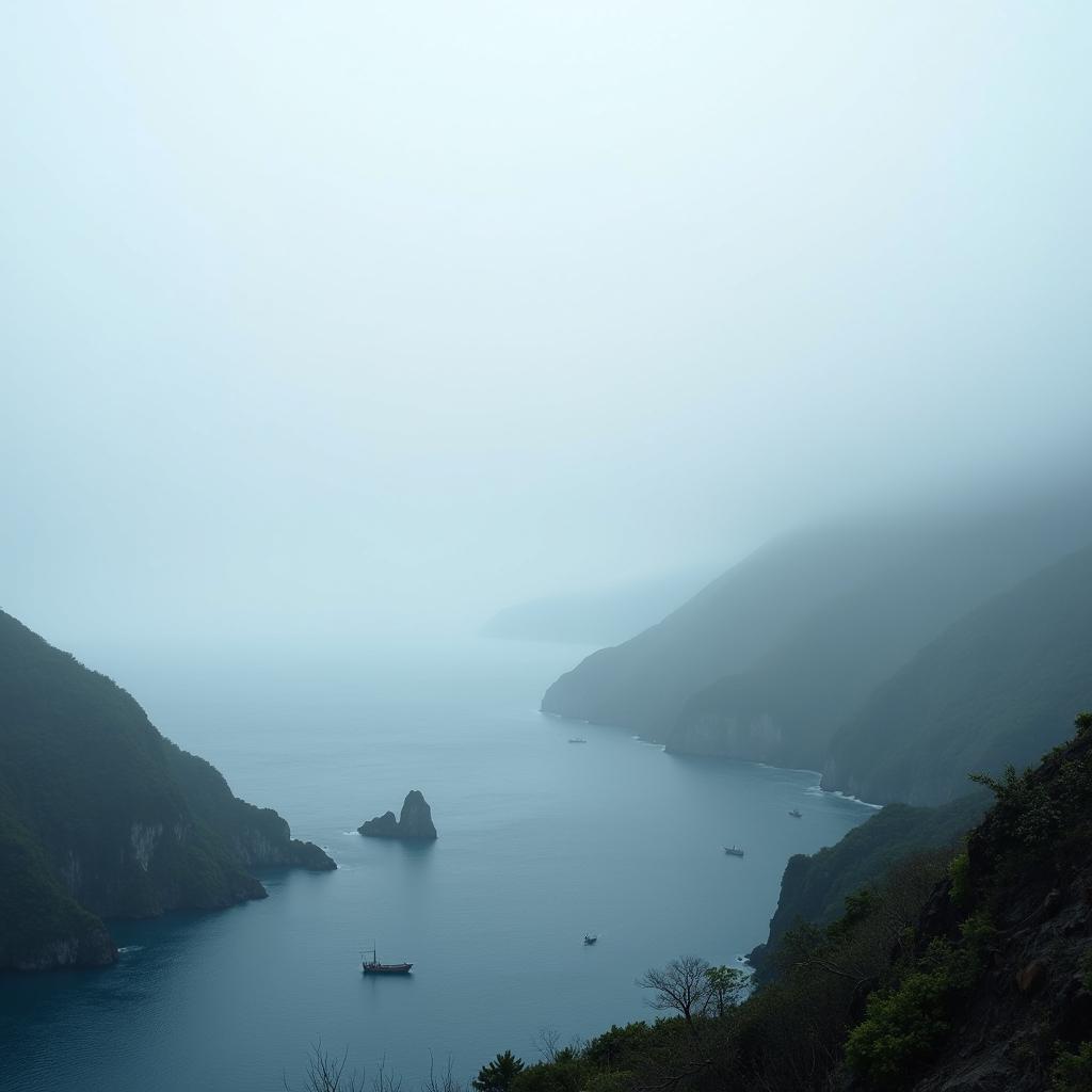 Coastal Japan shrouded in seafret