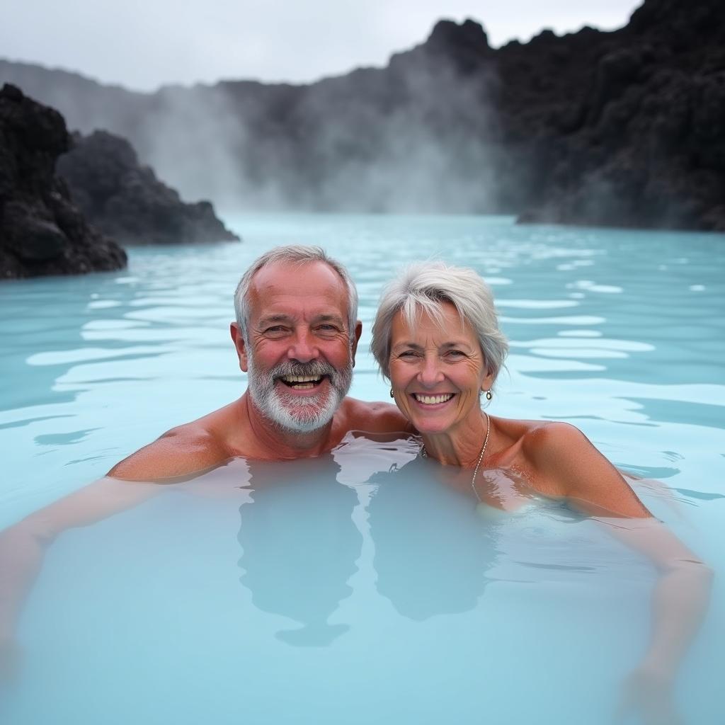 Senior Couple Blue Lagoon