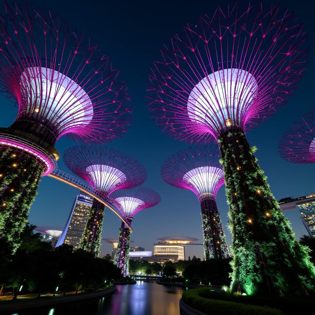 Gardens by the Bay at Night