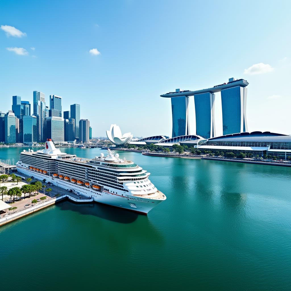 Singapore Cruise with Marina Bay Sands in the background