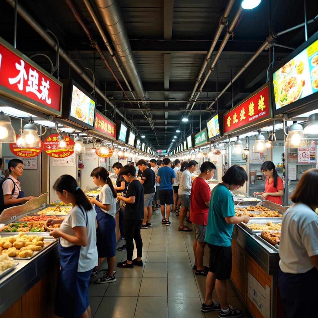 Singapore Hawker Center Food Variety