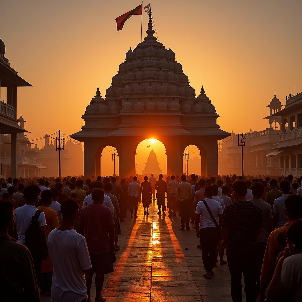 Somnath Temple Sunset Aarti