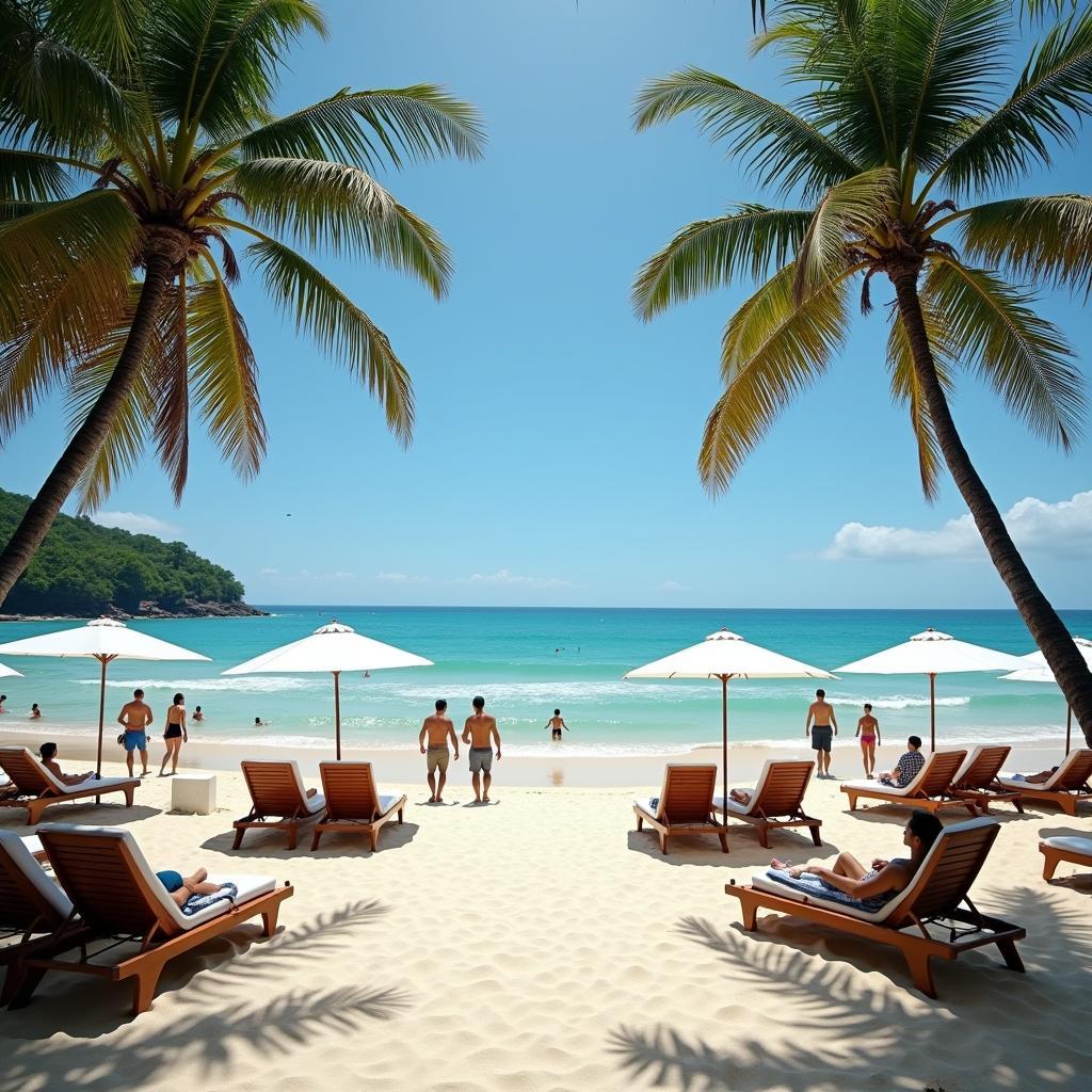 Relaxing on a pristine South Goa beach