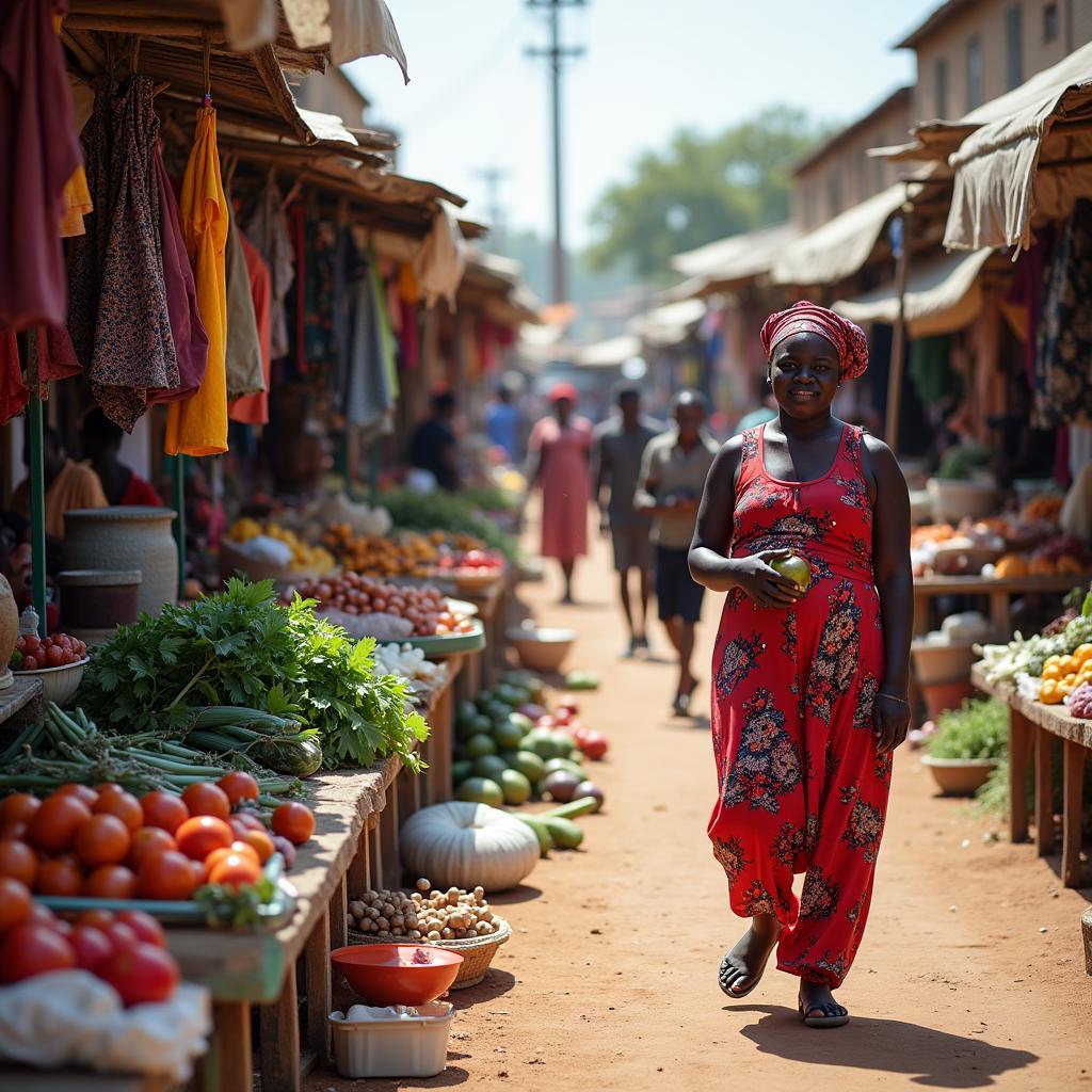 Vibrant Local Market in Soweto Township