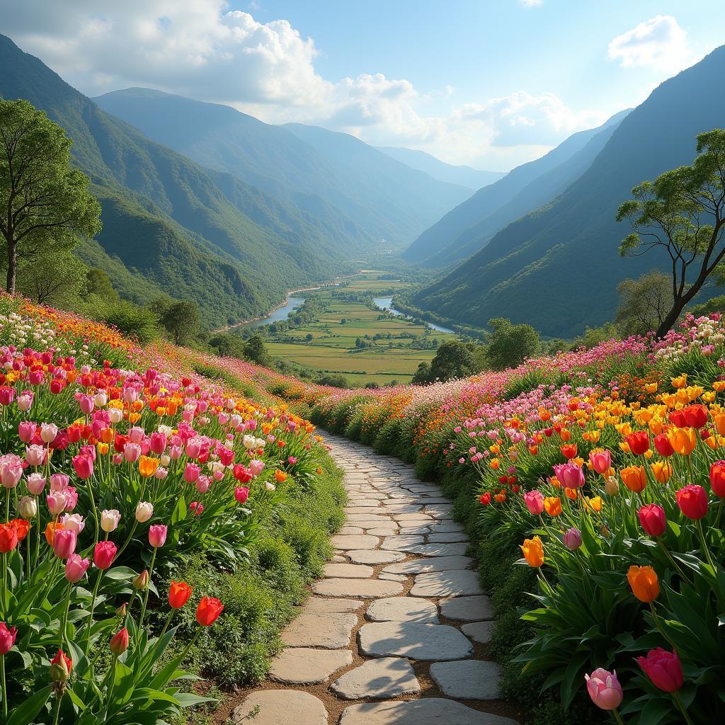 Valley of Flowers near the Statue of Unity