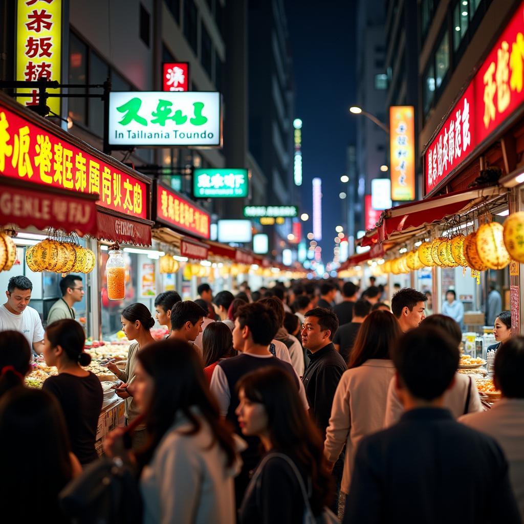 Taiwan Night Market Street Food